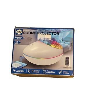 Sealy - Bluetooth Sleep Speaker and Projector - White Remote Timer Adjustable